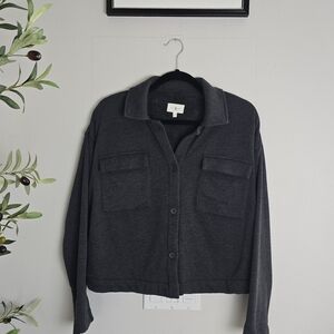 Lou & Grey Charcoal Button-Up Shirt